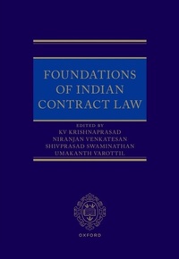 Abbildung von: Foundations of Indian Contract Law - OUP eBook