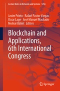 Cover: Blockchain and Applications, 6th International Congress - Springer