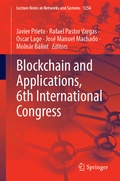 Cover: Blockchain and Applications, 6th International Congress - Springer