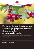 Cover: Proprietes angiogeniques - Editions Notre Savoir