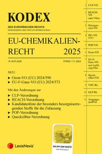 Abbildung von: KODEX EU-Chemikalienrecht 2025 - inkl. App - LexisNexis Verlag ARD ORAC GmbH