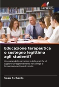 Cover: Educazione terapeutica o sostegno legittimo agli studenti? - Edizioni Sapienza