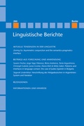 Cover: Linguistische Berichte Heft 280 - Buske, H