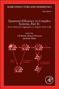 Cover: Quantum Efficiency in Complex Systems, Part II: From Molecular Aggregates to Organic Solar Cells - Academic Press