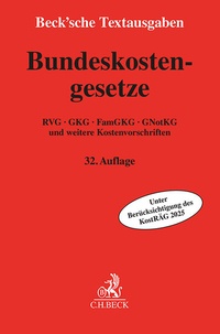 Abbildung von: Bundeskostengesetze - C.H.BECK