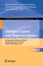 Cover: Intelligent Systems and Pattern Recognition - Springer