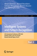 Cover: Intelligent Systems and Pattern Recognition - Springer