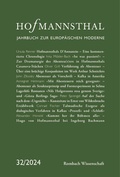 Cover: Hofmannsthal - Rombach Wissenschaft