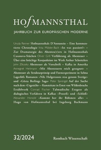 Abbildung von: Hofmannsthal - Rombach Wissenschaft