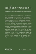 Cover: Hofmannsthal - Rombach Wissenschaft