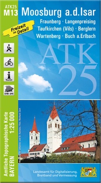 Abbildung von: ATK25-M13 Moosburg a.d.Isar (Amtliche Topographische Karte 1:25000) - Landesamt für Digitalisierung, Breitband und Vermessung, Bayern