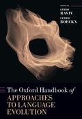 Cover: The Oxford Handbook of Approaches to Language Evolution - Oxford University Press
