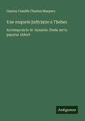 Cover: Une enquete judiciaire a Thebes - Antigonos Verlag