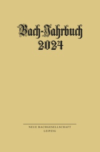 Abbildung von: Bach-Jahrbuch 2024 - Evangelische Verlagsanstalt