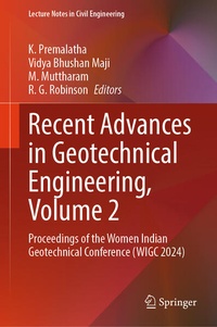 Enlarge image Cover: Recent Advances in Geotechnical Engineering, Volume 2 - Springer Nature Switzerland AG