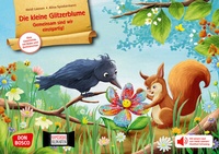 Abbildung von: Die kleine Glitzerblume. Gemeinsam sind wir einzigartig! Eine Geschichte mit Rabe und Eichhörnchen. Kamishibai Bildkartenset - Don Bosco Medien