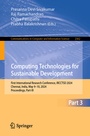 Cover: Computing Technologies for Sustainable Development - Springer