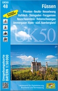 Abbildung von: UK50-48 Füssen (Umgebungskarte 1:50000) - Landesamt für Digitalisierung, Breitband und Vermessung, Bayern