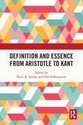 Cover: Definition and Essence from Aristotle to Kant - Routledge