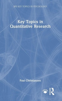 Enlarge image Cover: Key Topics in Quantitative Research - Routledge