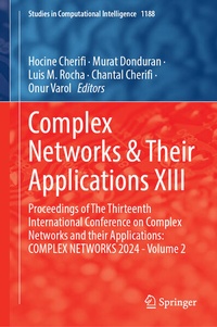 Enlarge image Cover: Complex Networks & Their Applications XIII - Springer