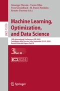 Cover: Machine Learning, Optimization, and Data Science - Springer