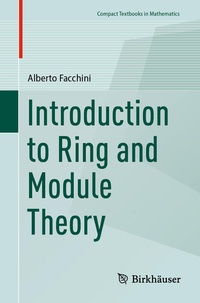 Enlarge image Cover: Introduction to Ring and Module Theory - Birkhäuser