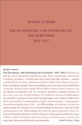 Cover: Die Entstehung und Entwicklung der Eurythmie 1923-1925 - Rudolf Steiner Verlag