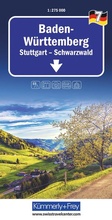 Cover: K&uuml;mmerly+Frey Regional-Strassenkarte 7 Baden W&uuml;rttemberg 1:275.000 - Hallwag K&uuml;mmerly+Frey