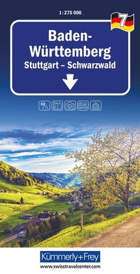 Abbildung von: Kümmerly+Frey Regional-Strassenkarte 7 Baden Württemberg 1:275.000 - Hallwag Kümmerly+Frey