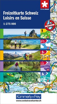 Abbildung von: Kümmerly+Frey Wanderkarte Freizeitkarte Schweiz 1:275.000 - Hallwag Kümmerly+Frey