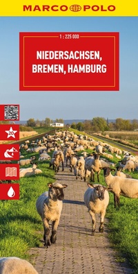 Abbildung von: MARCO POLO Reisekarte Deutschland 03 Niedersachsen, Bremen, Hamburg 1:225.000 - MARCO POLO ein Imprint von MAIRDUMONT