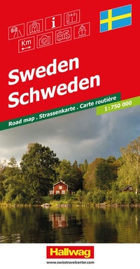 Abbildung von: Hallwag Strassenkarte Schweden 1:750.000 - Hallwag Kümmerly+Frey
