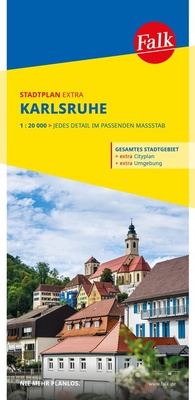 Abbildung von: Falk Stadtplan Extra Karlsruhe 1:20.000 - Falk ein Imprint von MAIRDUMONT