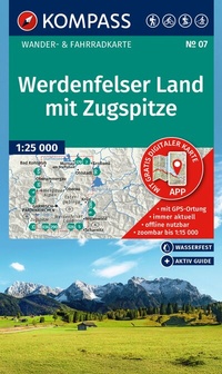Abbildung von: KOMPASS Wanderkarte 07 Werdenfelser Land mit Zugspitze 1:25.000 - KOMPASS-Karten