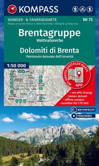 Abbildung von: KOMPASS Wanderkarte 73 Brentagruppe, Weltnaturerbe / Dolomiti di Brenta 1:50.000 - KOMPASS-Karten