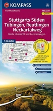 Cover: KOMPASS Fahrradkarte 3331 Stuttgarts S&uuml;den, T&uuml;bingen, Reutlingen, Neckartalweg 1:70.000 - KOMPASS-Karten