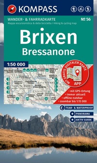 Abbildung von: KOMPASS Wanderkarte 56 Brixen / Bressanone 1:50.000 - KOMPASS-Karten