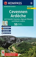 Cover: KOMPASS Wanderf&uuml;hrer Cevennen, Ard&egrave;che mit Grands Causses, Aigoual-Massiv und Mont Loz&egrave;re, 55 Touren mit Extra-Tourenkarte - KOMPASS-Karten