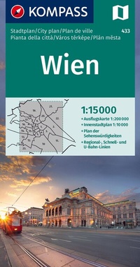 Abbildung von: KOMPASS Stadtplan Wien 1:15.000 - KOMPASS-Karten