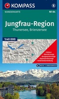 Cover: KOMPASS Wanderkarte 84 Jungfrau-Region, Thunersee, Brienzersee 1:40.000 - KOMPASS-Karten