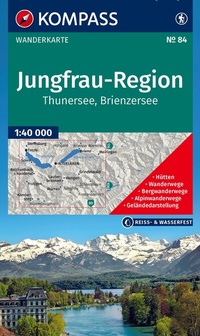 Abbildung von: KOMPASS Wanderkarte 84 Jungfrau-Region, Thunersee, Brienzersee 1:40.000 - KOMPASS-Karten