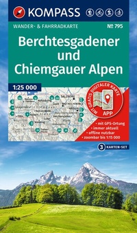 Abbildung von: KOMPASS Wanderkarten-Set 795 Berchtesgadener und Chiemgauer Alpen (3 Karten) 1:25.000 - KOMPASS-Karten