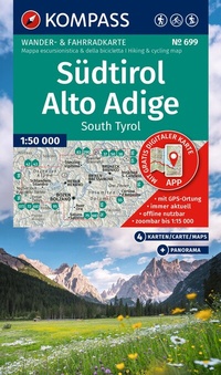 Abbildung von: KOMPASS Wanderkarten-Set 699 Südtirol / Alto Adige / South Tyrol (4 Karten) 1:50.000 - KOMPASS-Karten