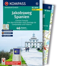 Abbildung von: KOMPASS Wanderführer Jakobsweg Spanien, Camino Francés. Von den Pyrenäen nach Santiago de Compostela und Fisterra, 46 Etappen mit Extra-Tourenkarte - KOMPASS-Karten