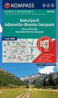 Abbildung von: KOMPASS Wanderkarte 070 Naturpark Adamello-Brenta Geopark / Parco Naturale Adamello-Brenta Geopark 1:40.000 - KOMPASS-Karten