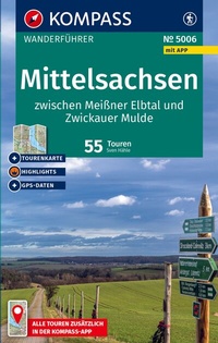 Abbildung von: KOMPASS Wanderführer Mittelsachsen zwischen Meißner Elbtal und Zwickauer Mulde, 55 Touren mit Extra-Tourenkarte - KOMPASS-Karten