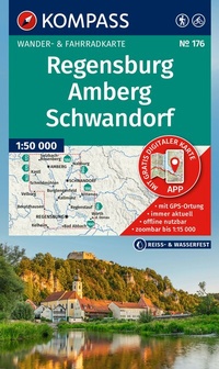 Abbildung von: KOMPASS Wanderkarte 176 Regensburg, Amberg, Schwandorf 1:50.000 - KOMPASS-Karten