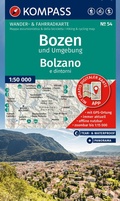 Abbildung von: KOMPASS Wanderkarte 54 Bozen und Umgebung / Bolzano e dintorni 1:50.000 - KOMPASS-Karten