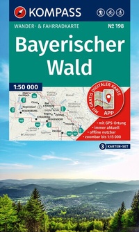 Abbildung von: KOMPASS Wanderkarten-Set 198 Bayerischer Wald (3 Karten) 1:50.000 - KOMPASS-Karten